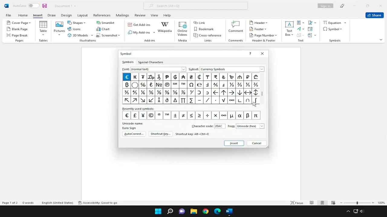 Inserción de Caracteres Especiales a⁣ través‍ de Microsoft Word